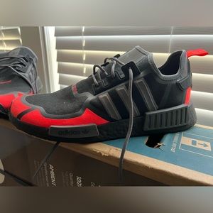 Selling Adidas NMD R1 Core Black Solar Red Grey